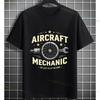 Unisexs Aviation Mechanic Graphic TShirt Pure Cotton Short Sleeve Casual Streetwear Tshirt for Aircraft Maintenance Professionals