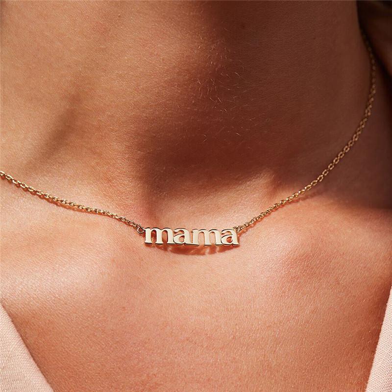 Eyecatching Mama Necklace In Alluring Gold And Silver Crafted For Everyday Wear