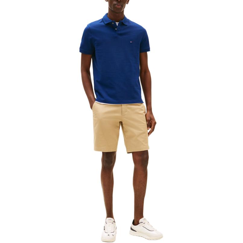 Tommy Hilfiger Slim Fit Logo Solid Color Short Sleeve Polo Shirt Men Tops MW41282000C7G
