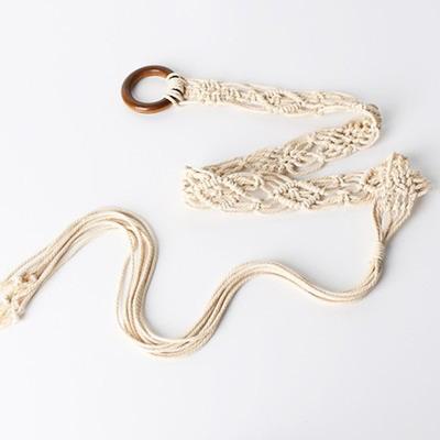 Weaving Tassel Waist Rope For Women Versatile Dress Decoration Korean Knotted Thin Waist Rope Wax Thread Knotted Waist Belt