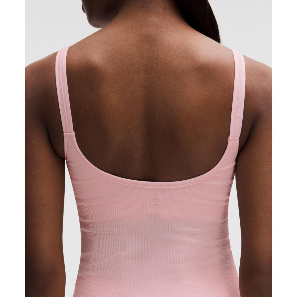 Lululemon EBB To Street SCoop NeCk Cropped Tank Top  Light Support  B C Cup Pink Pearl Pink Pearl