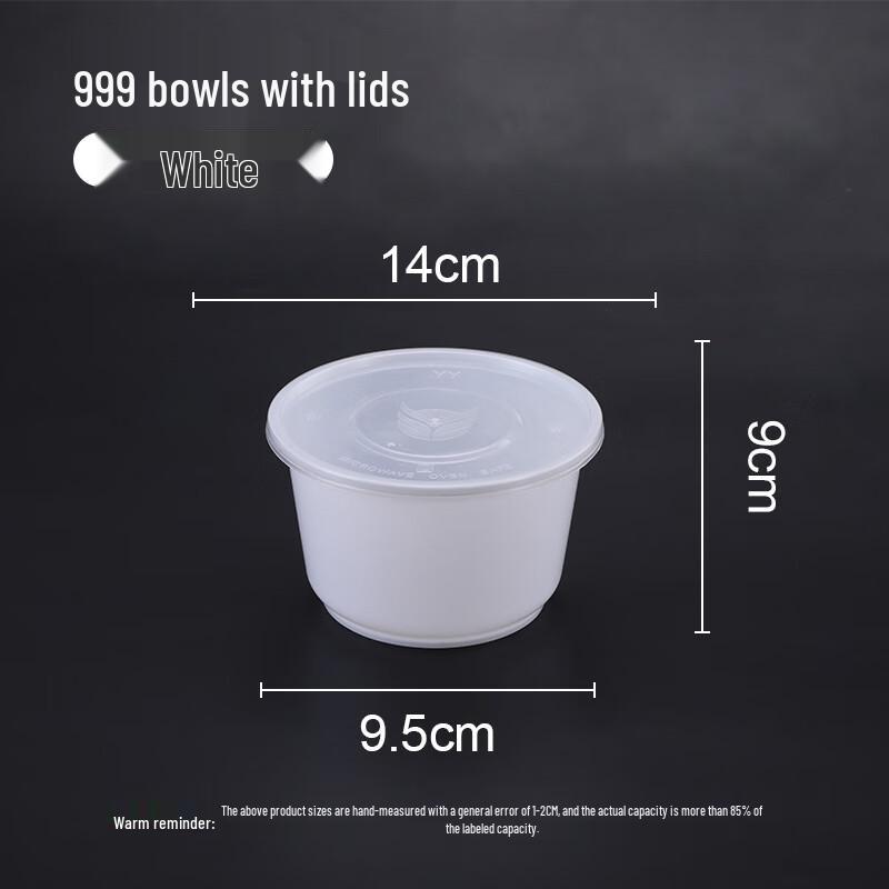 Yueyong Disposable Round Food Containers, 950ml (300-Pack)