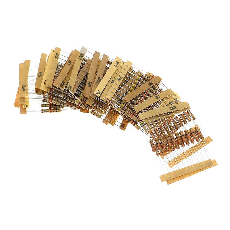 300pcs 30Value Resistor Kit 1W 5% Carbon Film Resistance 0.1-750 ohm Assorted kit Set 10pcs Each Value