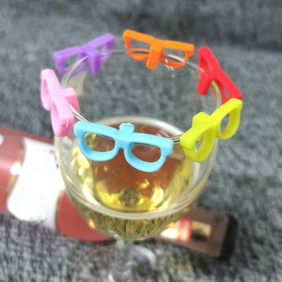 6pcs Silicone Wine Glass Charms Tags Reusable Glasses Silicone Wine Glass Drink Markers Cups Funny Hawaiian Glasses Party
