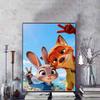 Disney Set Pittura Diamante Classico Judy e Nick Fan Art 5D Pittura Diamante Punto Croce Mosaico Decorazione Casa