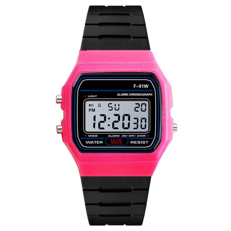 F-91W Analog Digital Motion LED Silicone Strap Multifunction Electronic Watch
