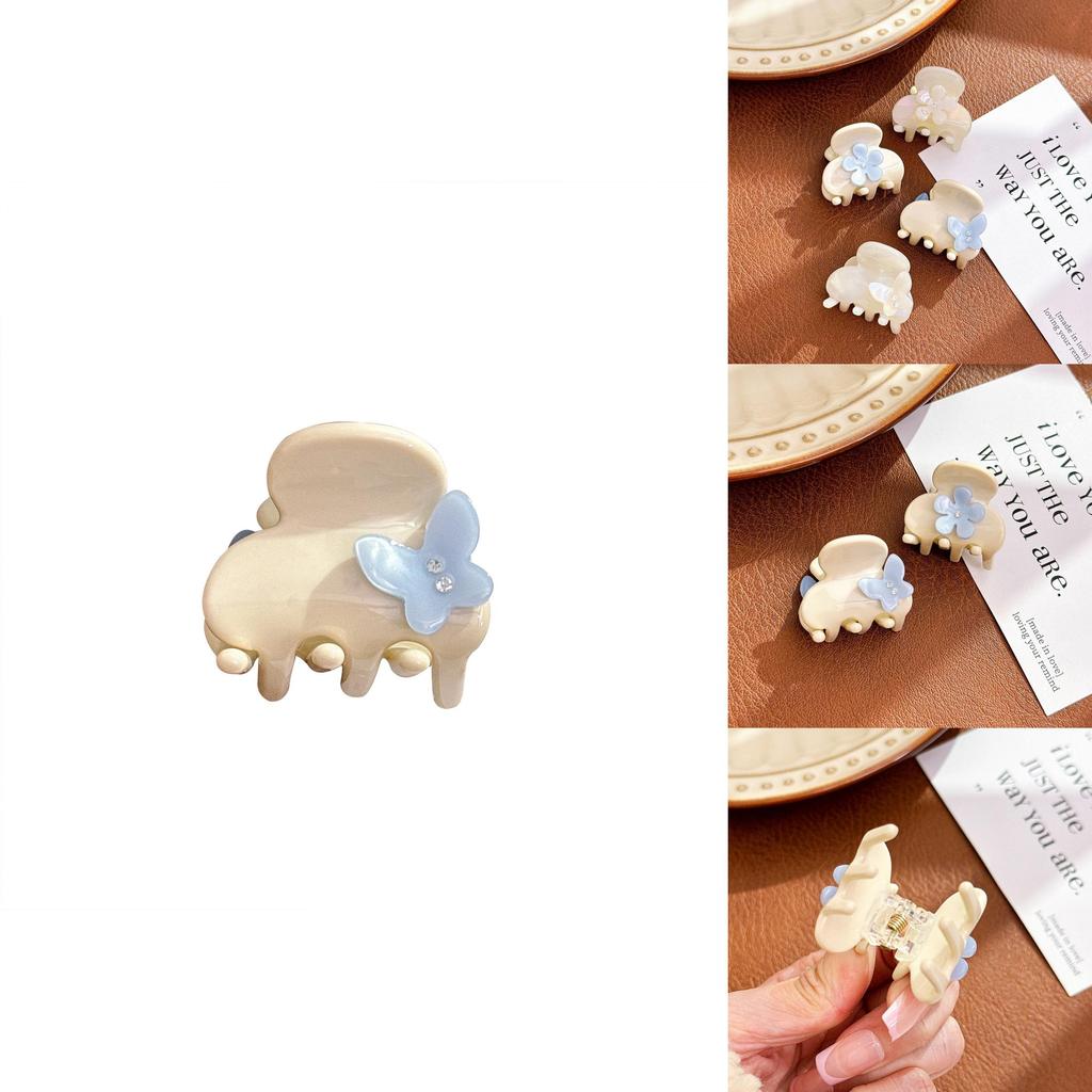 Elegant Koreansk Stil Fjäril Och Blomma Hårklämma För Kvinnor Med Mjuk Skonsam Design