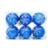 6pcs Plastic Christmas Tree Pendant Bright Hanging Ornament Snowflakes Christmas Ball  Office