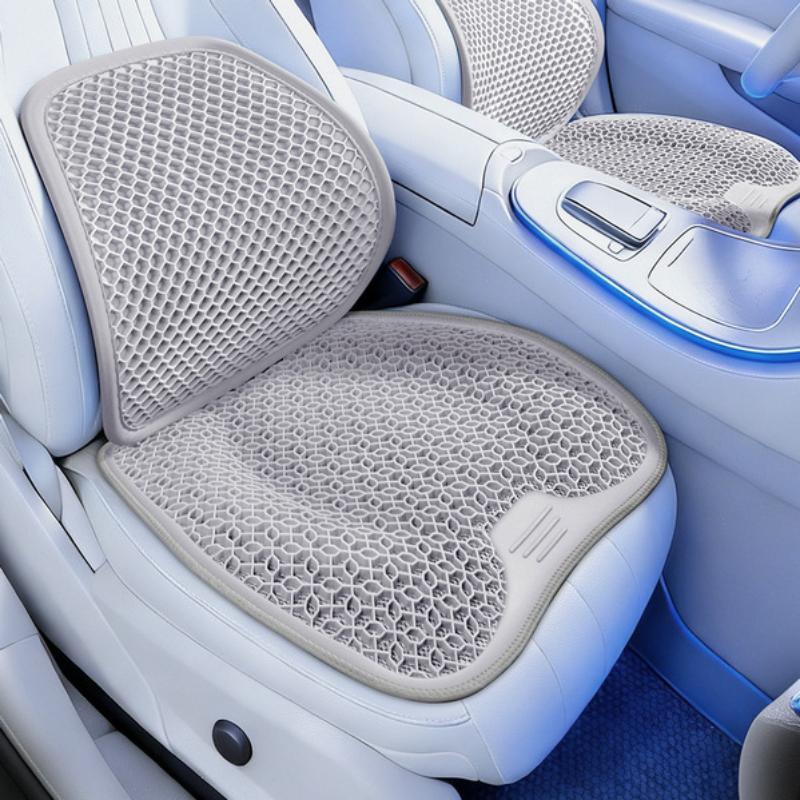 1/2Pcs Honeycomb Design Gel Cushion Breathable, Soft And Easy To Clean Provides Comfortable Support Elastic Gel Car Seat Cushion
