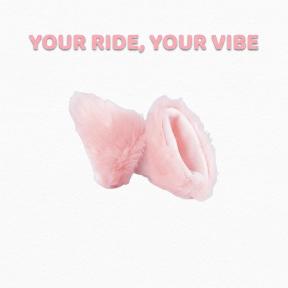 2Pcs Pink Helmet Accessories Plush Cat Ears for Helmet Motorcycle Helmet Plush Ears  Outdoor Sports