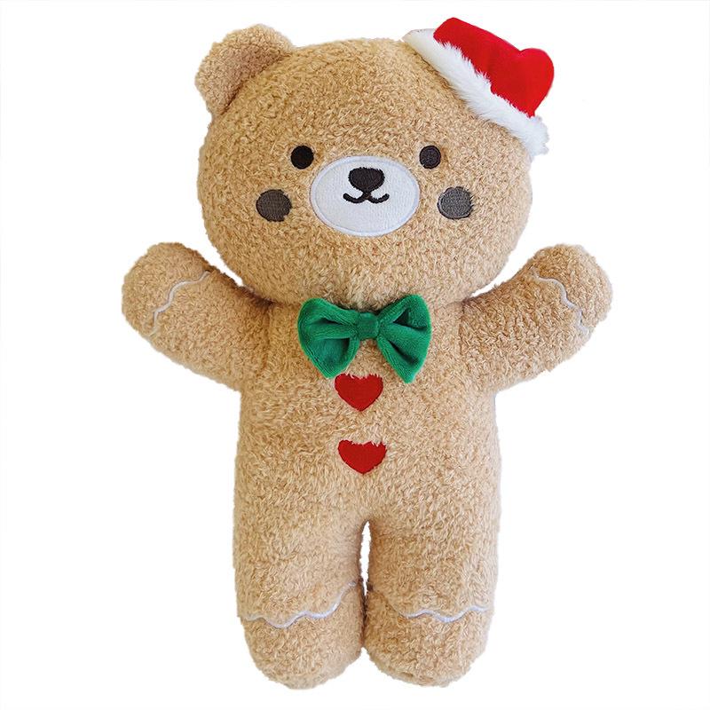 Gingerbread Man Pillow & Christmas Tree Cushion Set - Festive Holiday Decoration Gift for Kids