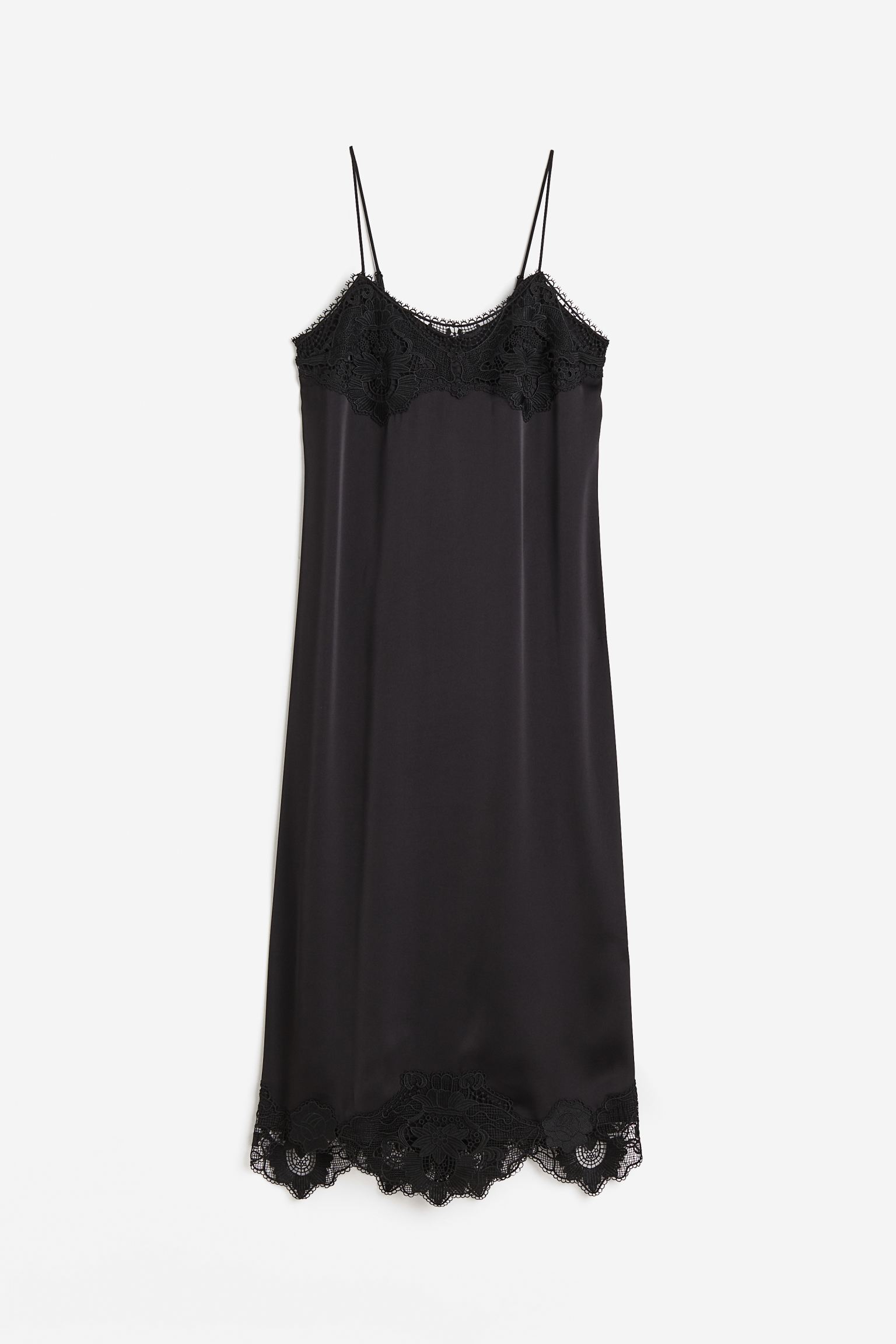 

Lace-trimmed slip dress
