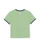 Emelbi Women'S Lettering Slim Semi-Crop Ringer T-Shirt Phi (Ptn.Green)