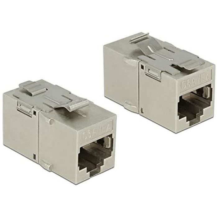 Delock Clé de Voûte Module RJ45 Douille > Cat.6A Métal