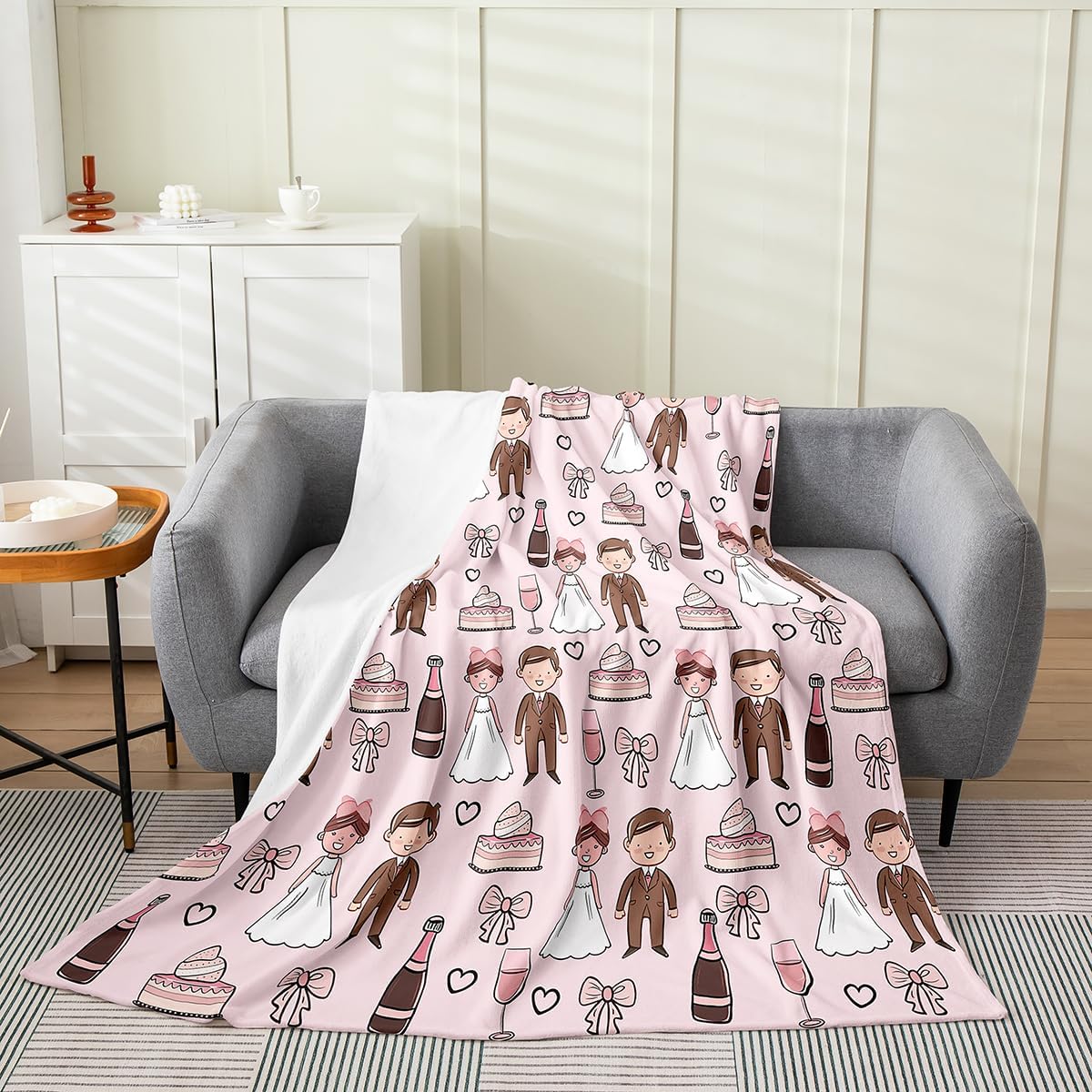 

Cute Dachshund Dog Pattern Throw Blanket Love Heart Design for Living Room Decor Gift for Her PetLovers 70x100cm28x39in