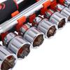 3/8 Inch Socket Set 12Pcs,10-24mm Metric Drive with 24-Teeth Quick-Released Ratchet Wrench and 6" Extension Bar,High Grade Chrome Vanadium Steel,Auto