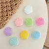 1pc Cute Shell Glitter Phone Air Cushion Stand - Adjustable Retractable Holder with Adhesive Backing, Yellow & Clear Design
