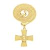 Hip Hop Stainless Steel Vacuum Plated Creative Cross Pendant Necklace , Unique Design , Durable Color Retention , 3mm x