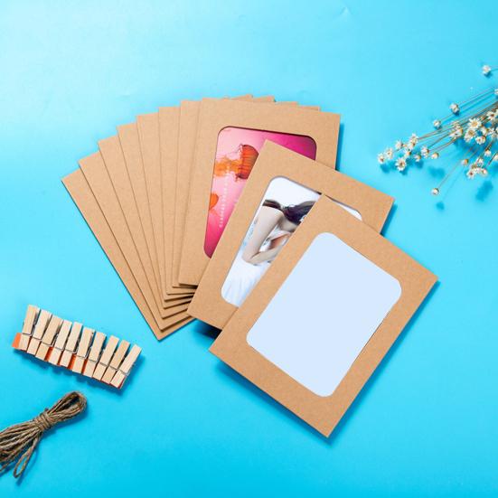 1 Set Hängende Fotorahmen Verstellbares Hängeseil Staubdichtes Papier DIY Fotocollagenrahmen Heimdekoration