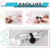 Magnetic Cable Clip - Black Magnetic Silicone Cable Organizer Cable Ties Reusable Cable Ties for Home, Kitchen, Office