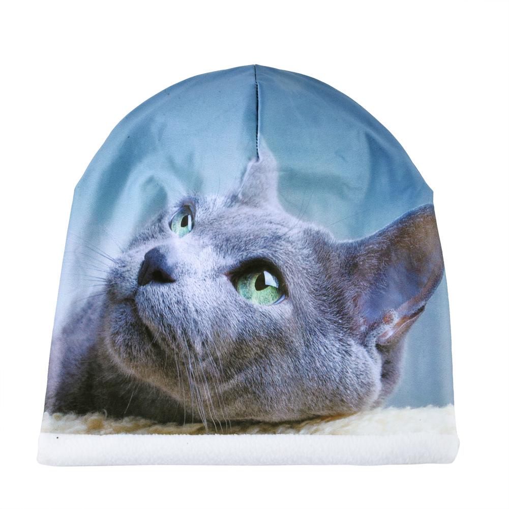 Cute Kitten Women's Warm Knit Hat - Breathable Fashion