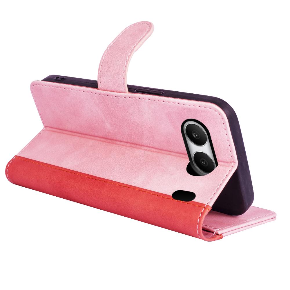 For OnePlus Nord 4 Wallet Case Leather Phone Cover Splicing Color