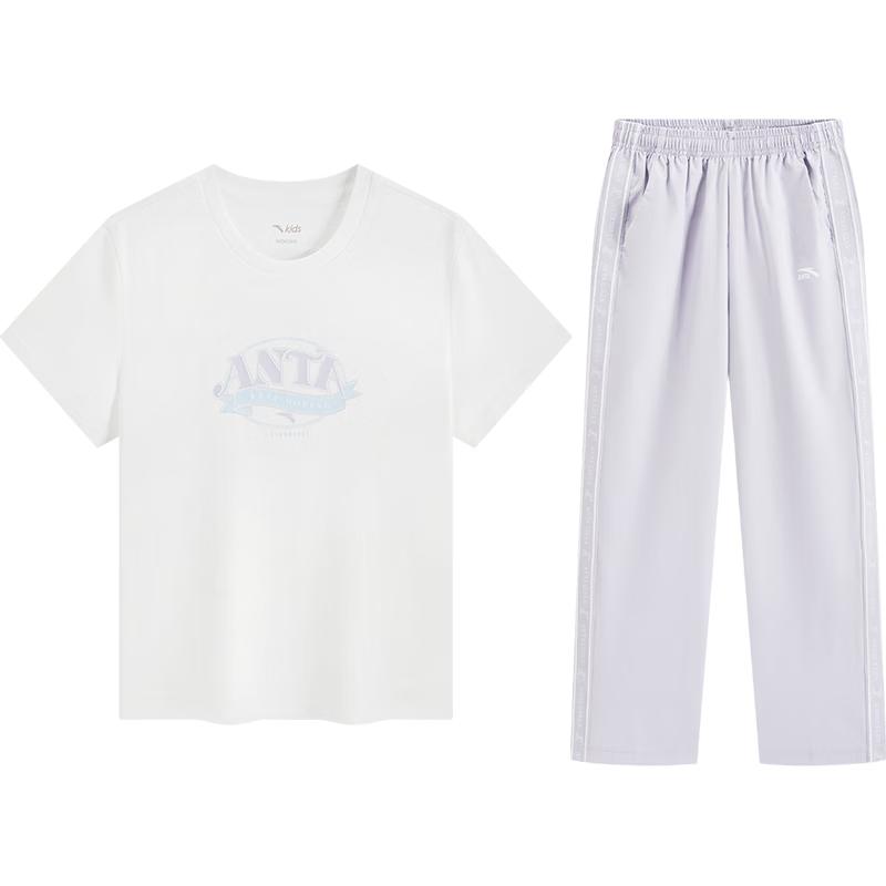 Anta Kids Girls Summer Knitted Sportswear Set 160