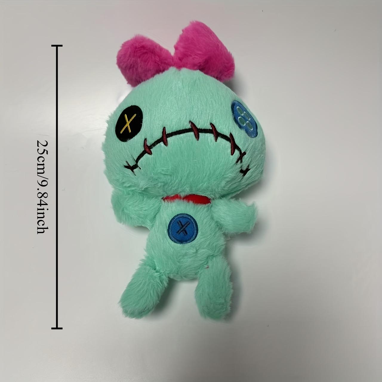 

Stitch & Scrump Plush Toy - Green with Pink Accents, Soft Fabric Car Decor,Cute Character Gift for Halloween,Birthdays,Christmas