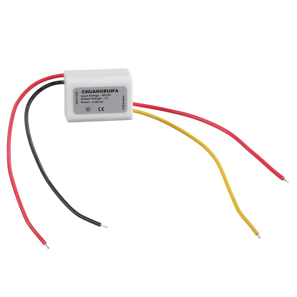 IP68 Vanntette Buck-omformere 12V til 1,5V 3A 4,5W Strømforsyningsomformermodul for Bil LED-skjerm Motor