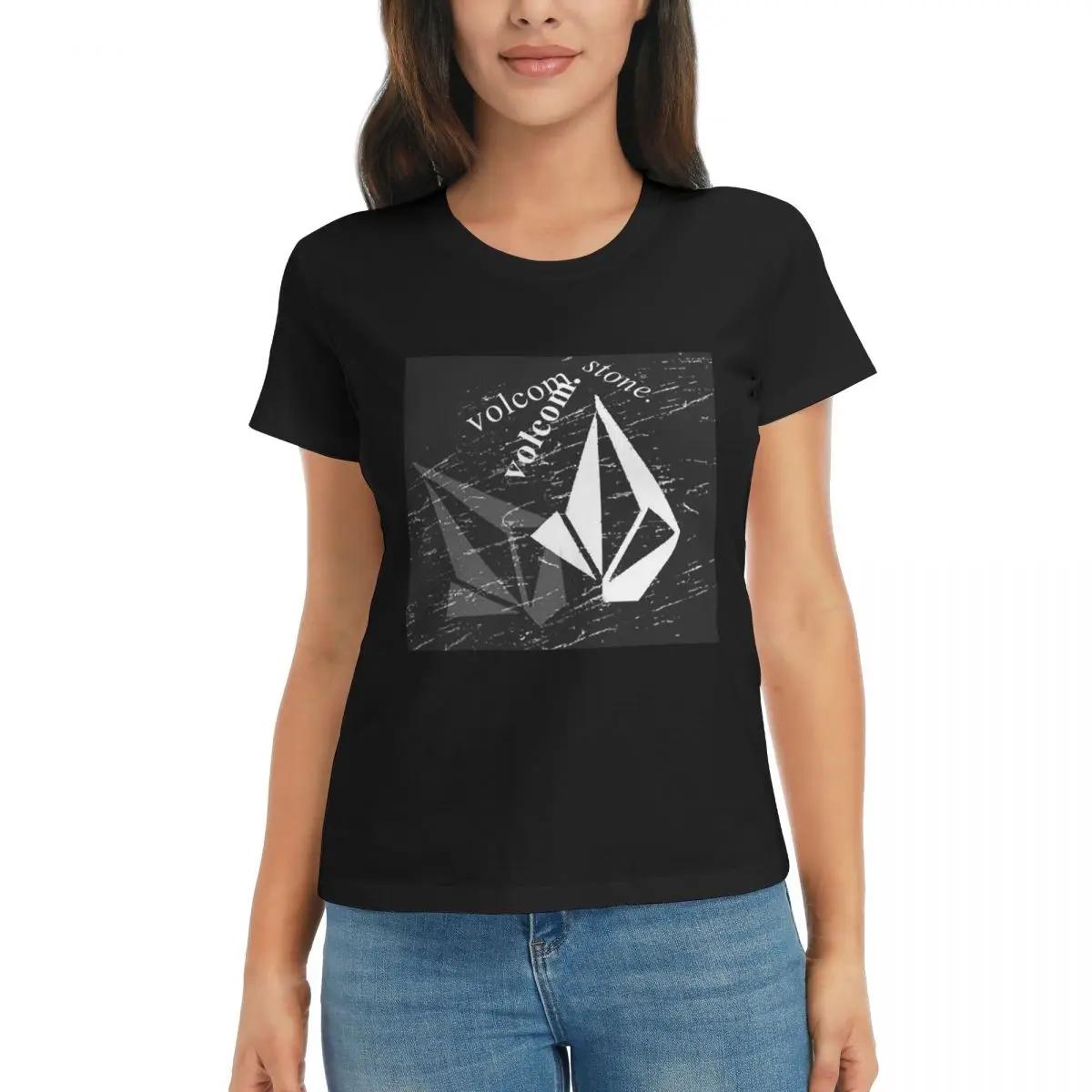 

Women TShirt VVolcom Logo Summer Short Sleeve Tees Crew Neck Cotton T Shirts Clothes Tops Streetwear 4XL