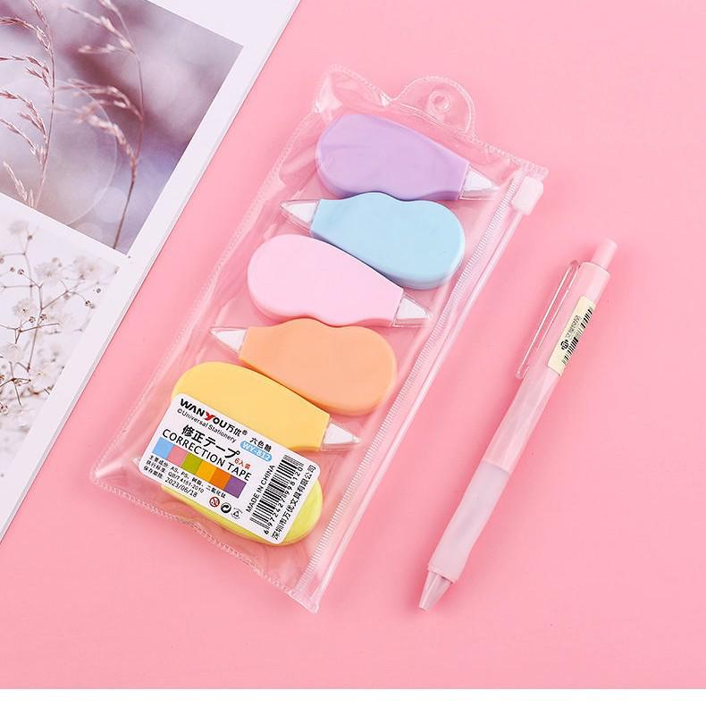 Smooth Correction Tape Set - Creative, Large Capacity, 6-Pack, 24 Meters Each
