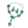Sophisticated Crystal Necklace and Earrings Jewelry Set Alloy Crystal Necklace And Earring Set For Fashion Forward Women