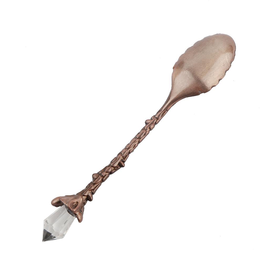 Head Vintage Pattern Shaped Coffee Spoon Dessert Spoon Dessert Scoop ;Red Bronze: