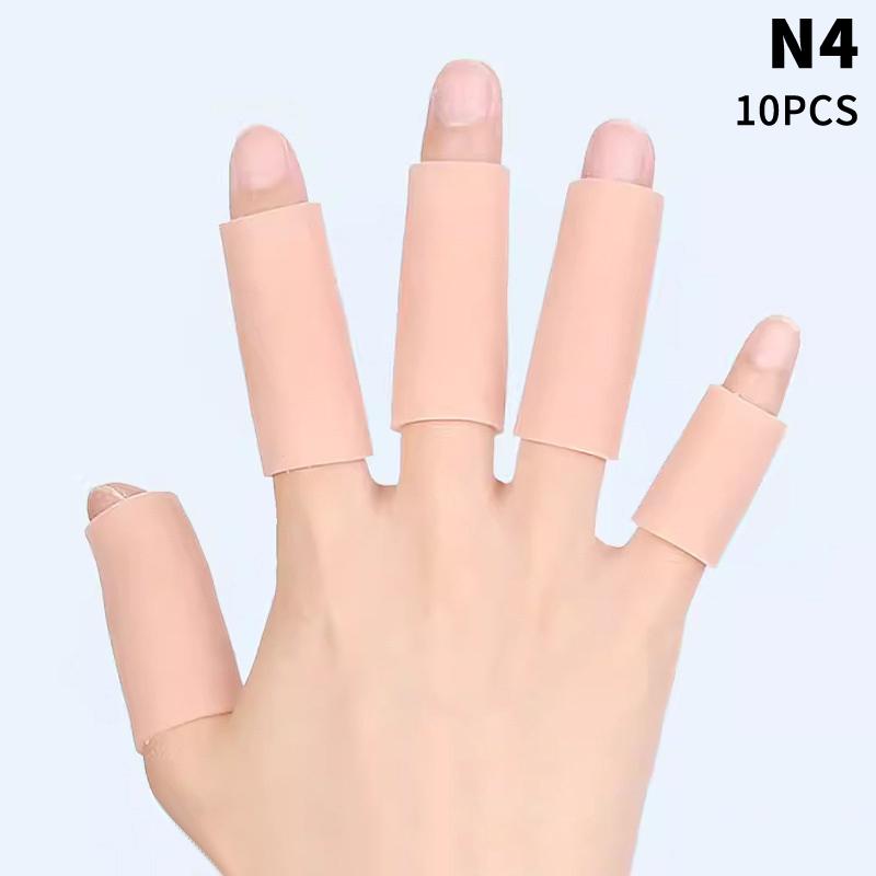 10Pcs Cooking Kitchen Tools Silicone Gel Tube Finger Protector Anti-Cut Heat Resistant Finger Sleeves