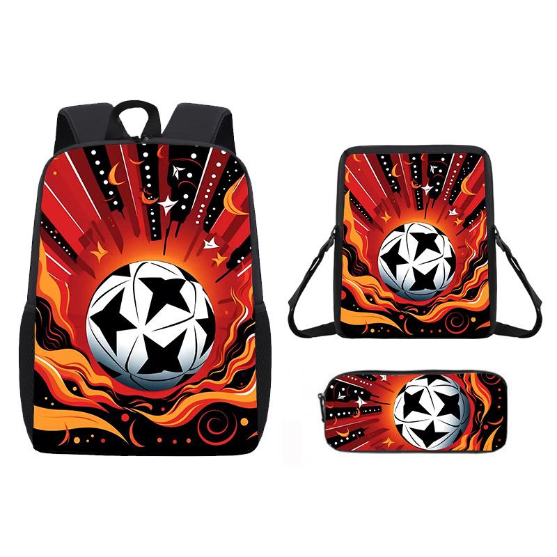 Football Football Printed Children'S Student School Bag 17 Inch Elementary School Light Backpack