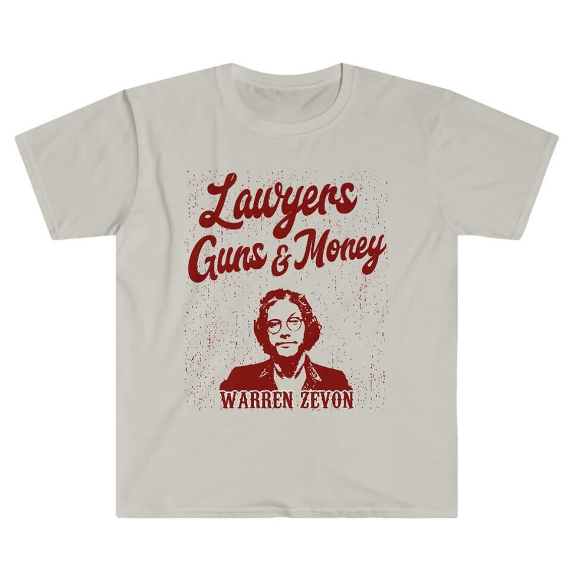 New Warren Zevon Lawyers, Guns Money White Reprint S-235XL T-Shirt C59.66 S разноцветный