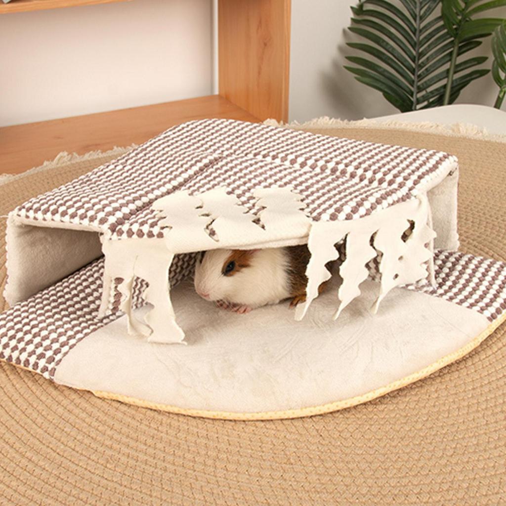 Hedgehog Bed Tunnel House With Tassel Hamster House For Small Pets Bearded Dragons Ferrets Habitat Home Living Room Corner