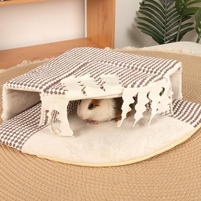 Hedgehog Bed Tunnel House With Tassel Hamster House For Small Pets Bearded Dragons Ferrets Habitat Home Living Room Corner