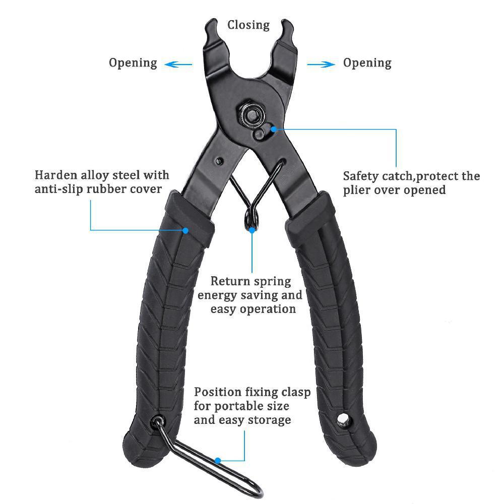 Mountain Bike Chain Tool Set: Caliper, Breaker, and Magic Buckle Pliers