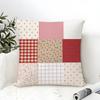 Square Cartoon Festive Print Pattern Pillow Case Linen Pillow Case Sofa Home Decor Cushion Cover Cushion Cove