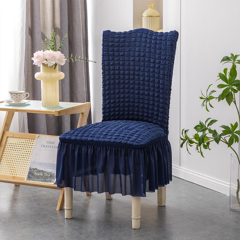 Thickened Seersucker Lace Chair Cover All In One Elastic All-purpose Hotel Banquet Table Chair Cover