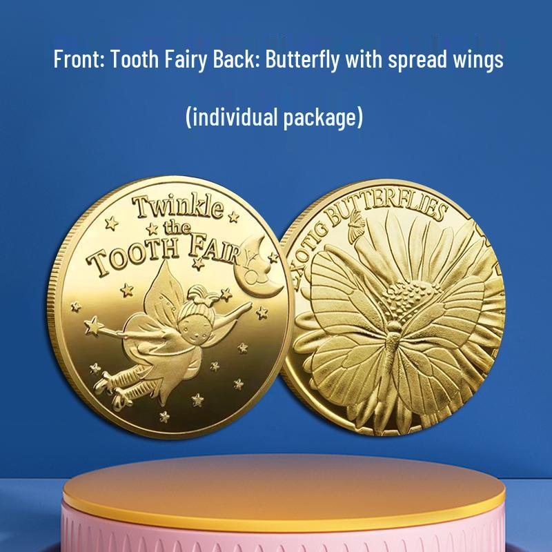 Tooth Fairy Keepsake: Gold Coin Storage Box for Children's Lost Teeth