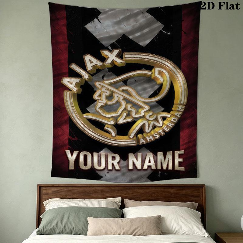 Afc Ajax Wall Hanging Printed Fabric Blanket Decorative Tapestries for Bedroom Living Room Home Decor