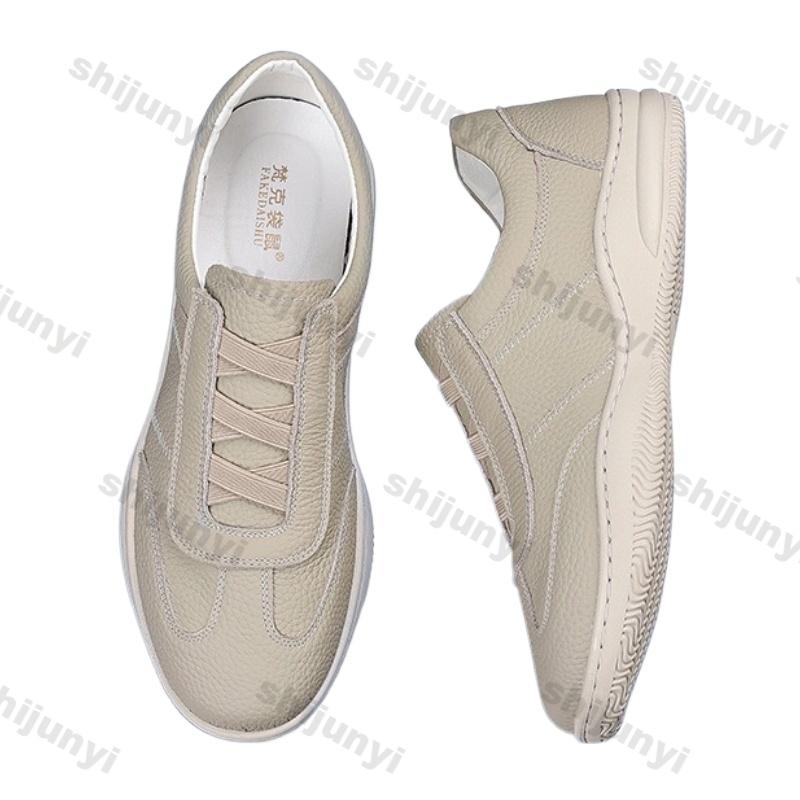 Fashion Men's Leather Shoes 2025 Summer New Fashion Breathable Casual Shoes Lightweight Comfortable Outdoor Non Slip Sneakers Zapatillas