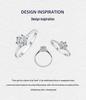 Sterling Silver Six-Prong Moissanite Ring: Non-Fading 925 Silver Pinky Ring for Men & Women, 18K Gold Accents