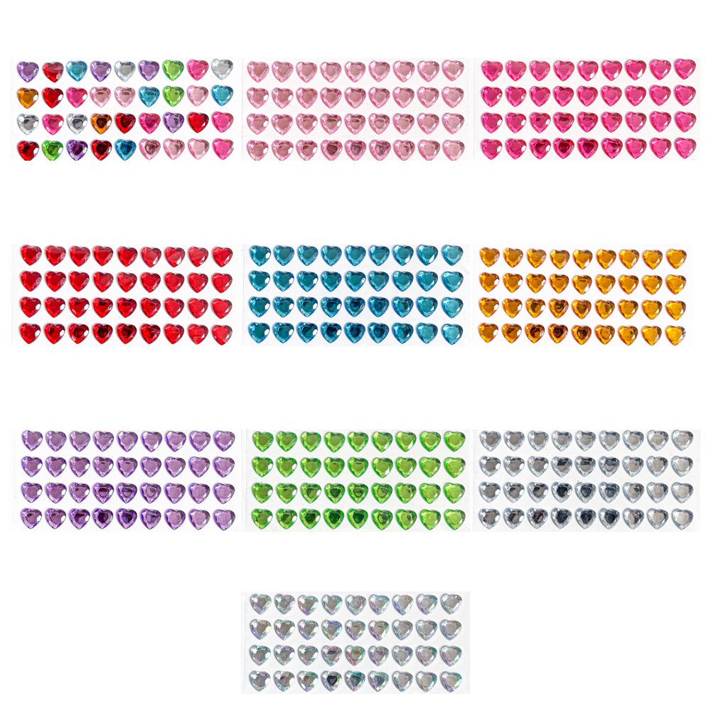 Gem Stickers: Kids' 3D Acrylic Crystal DIY Rhinestone Decorations, Colorful Cross-Border Designs for Girls
