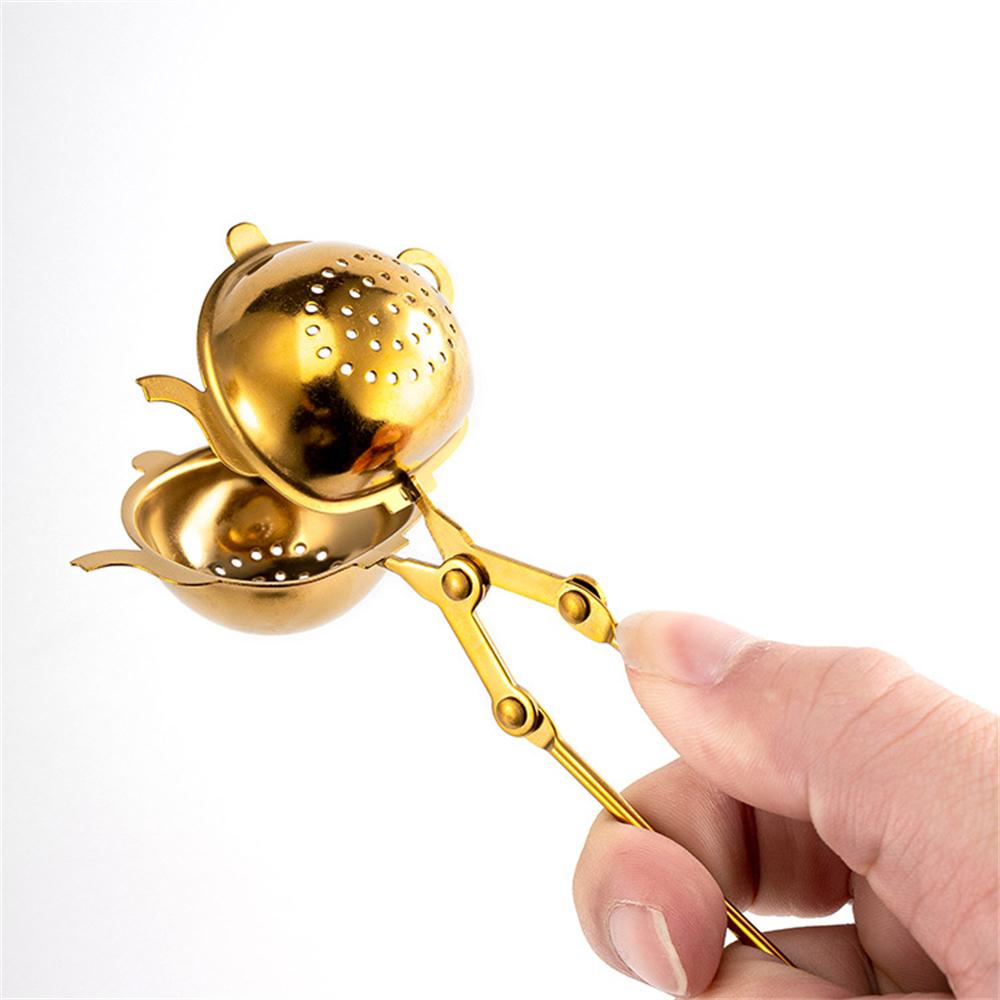 20pcs Stainless Steel Snap Ball Tea Strainers Long Handle Tea Infuser