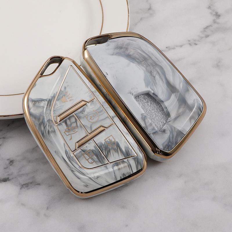 Cadillac Schlüsselhülle TPU Schutzhülle für CT5/CT6/XT4 - Weichgummi Vollschutz