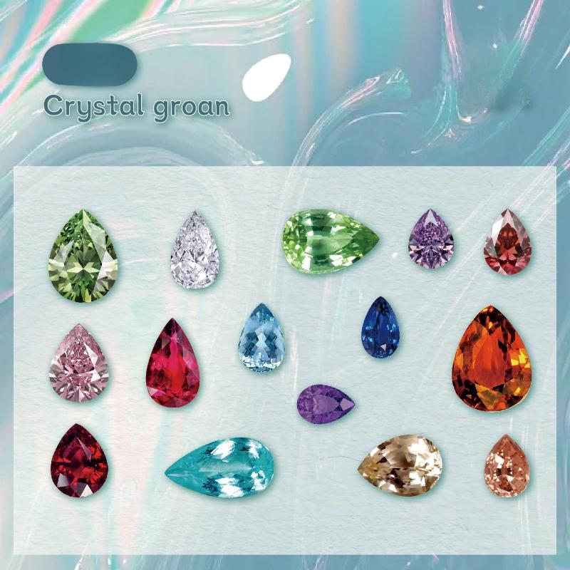 30 Pcs INS Cartoon Gemstone Sticker Pack Scrapbooking Material DIY Decorative Diary Album Aesthetic Stationery Labels Stickers