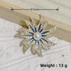 European & American Rhinestone Retro Gypsophila Eight-Pointed Star Brooch for Sweaters & Scarves